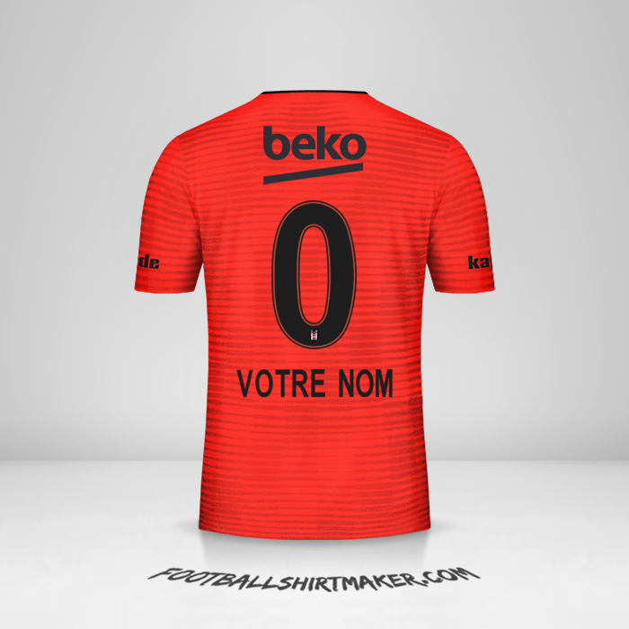 Maillot Besiktas JK 2018/19 III -  votre nom - 0