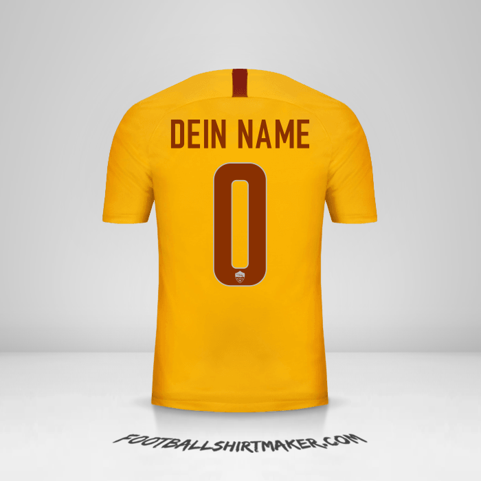 Trikot AS Roma 2018/19 III -  dein name - 0
