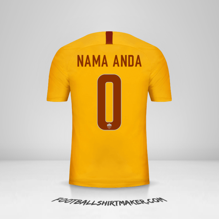 Jersey AS Roma 2018/19 III -  nama anda - 0