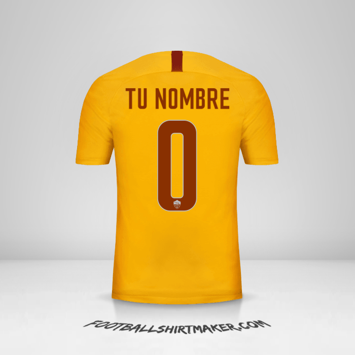 Camiseta AS Roma 2018/19 III -  tu nombre - 0
