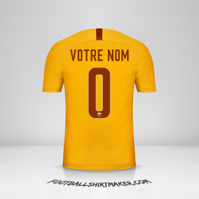 Maillot AS Roma 2018/19 III -  votre nom - 0