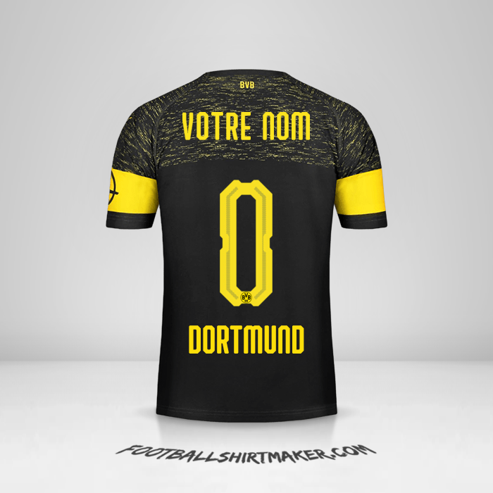 Maillot Borussia Dortmund 2018/19 II -  votre nom - 0