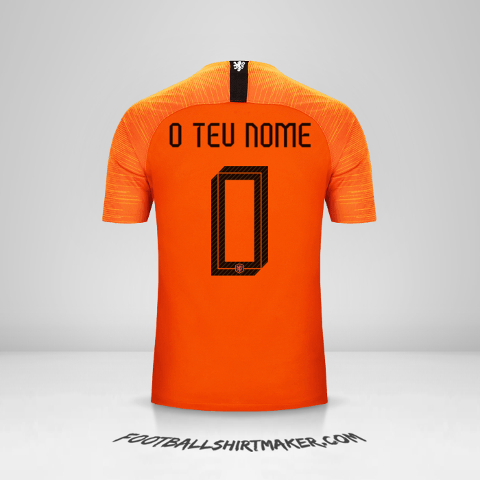 Camisola Países Baixos 2018/19 -  o teu nome - 0