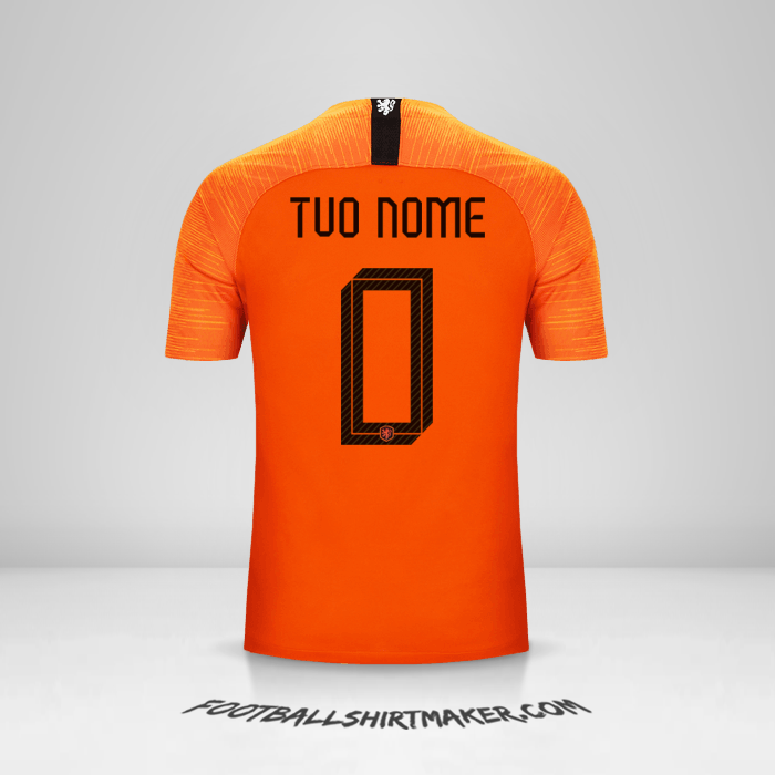 Maglia Paesi Bassi 2018/19 -  tuo nome - 0