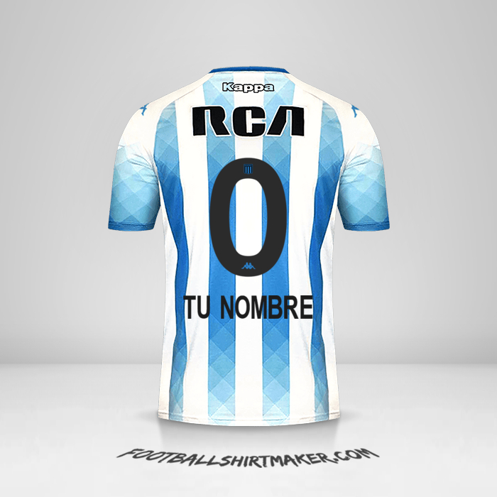 Camiseta Racing Club 2019 -  tu nombre - 0