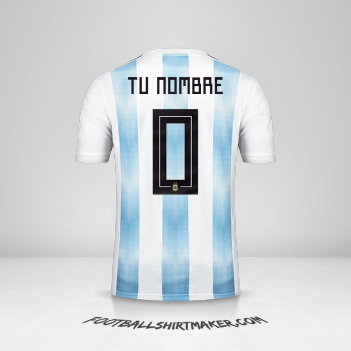Jersey Argentina 2018 -  tu nombre - 0