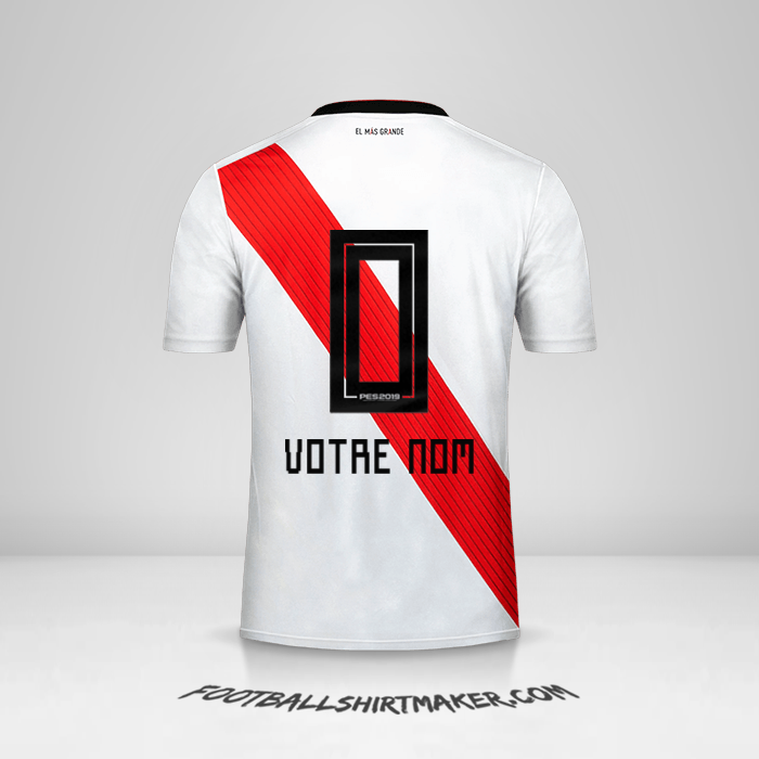 Maillot River Plate 2018/19 -  votre nom - 0
