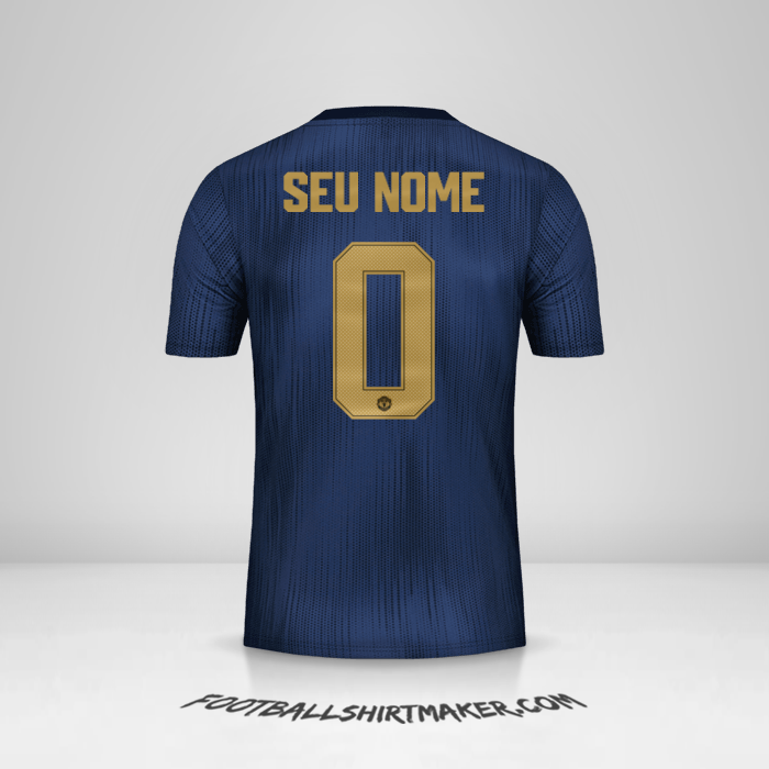 Camisa Manchester United Cup 2018/19 III -  seu nome - 0