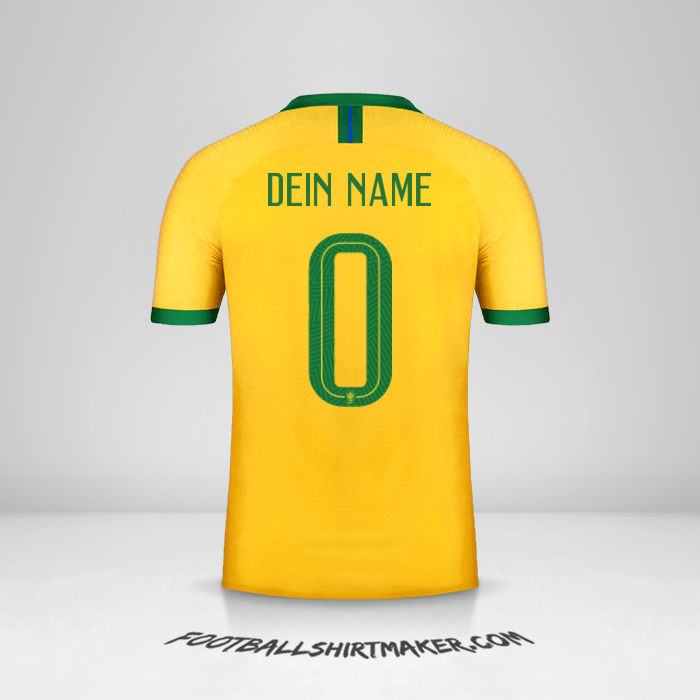 Trikot Brasilien 2019 -  dein name - 0