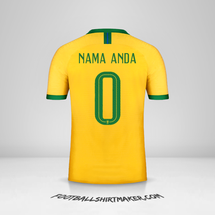 Jersey Brasil 2019 -  nama anda - 0