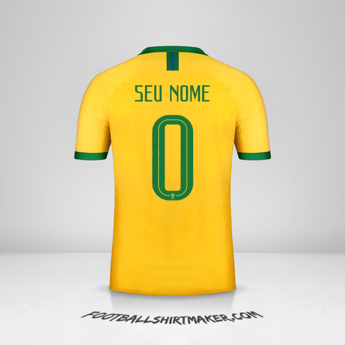 Camisa Brasil 2019 -  seu nome - 0