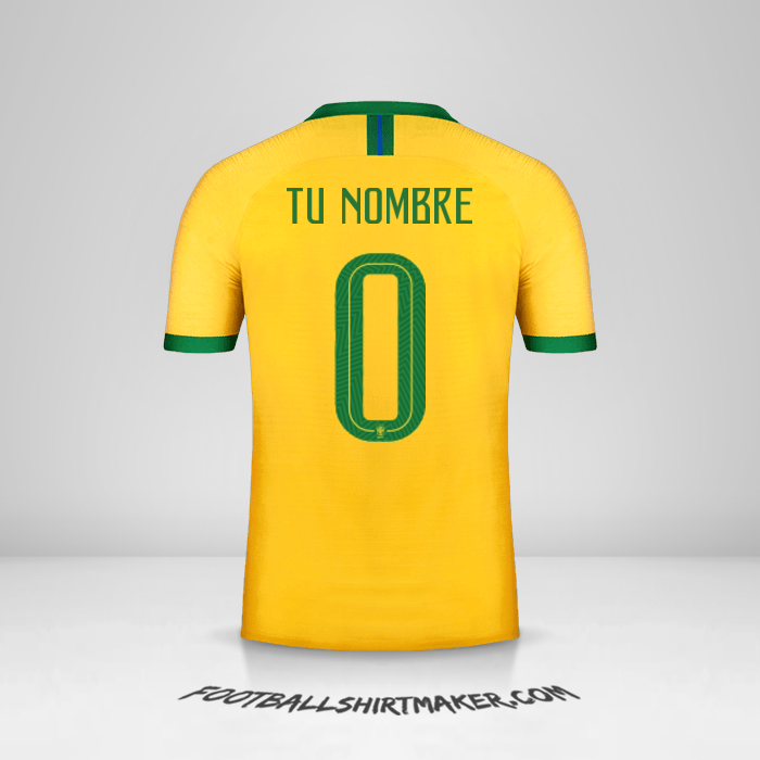 Camiseta Brasil 2019 -  tu nombre - 0