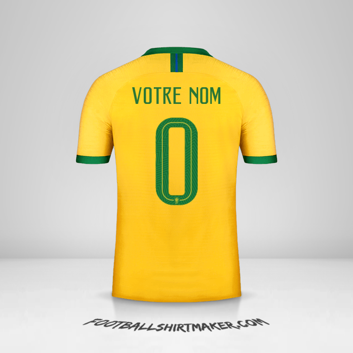 Maillot Brésil 2019 -  votre nom - 0