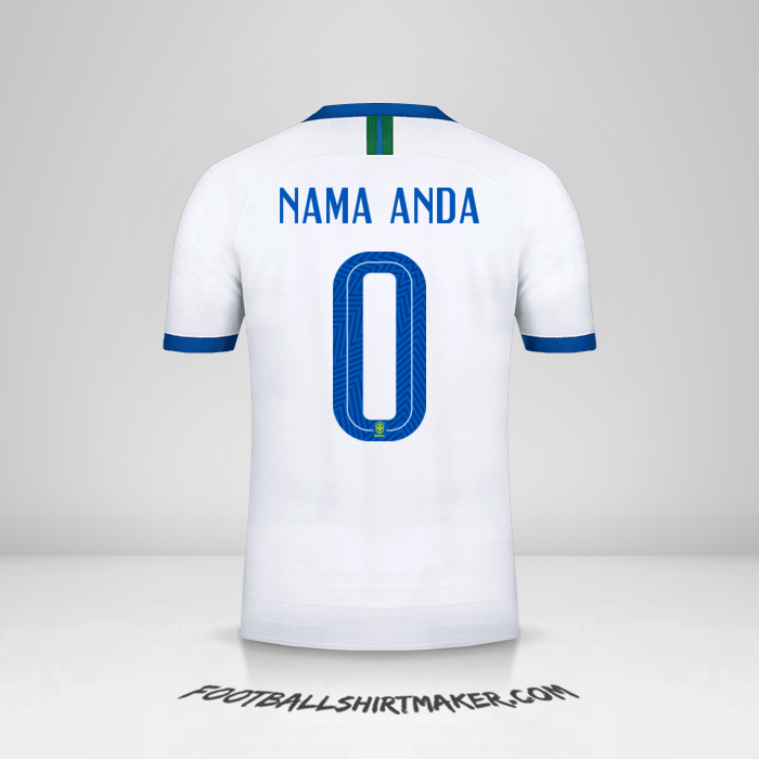 Jersey Brasil 2019 III -  nama anda - 0