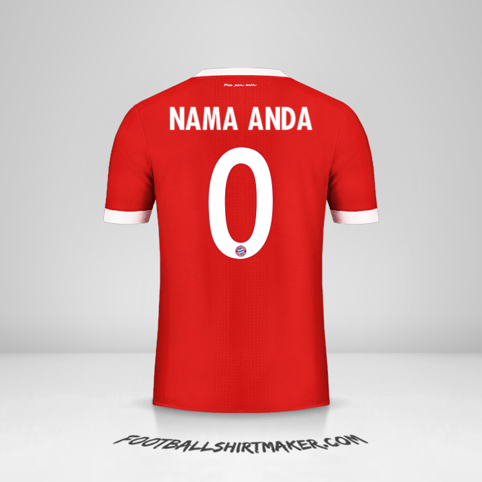Jersey FC Bayern Munchen Cup 2017/18 -  nama anda - 0