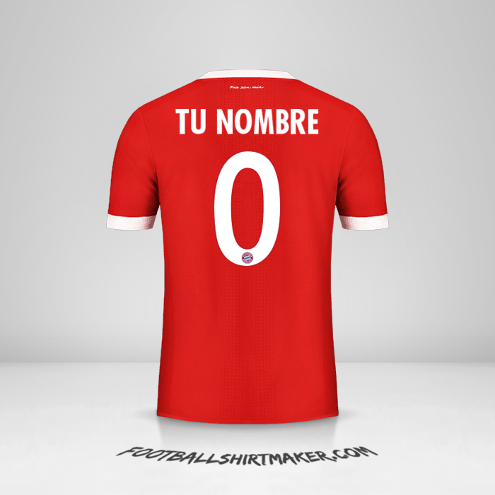 Camiseta FC Bayern Munchen Cup 2017/18 -  tu nombre - 0