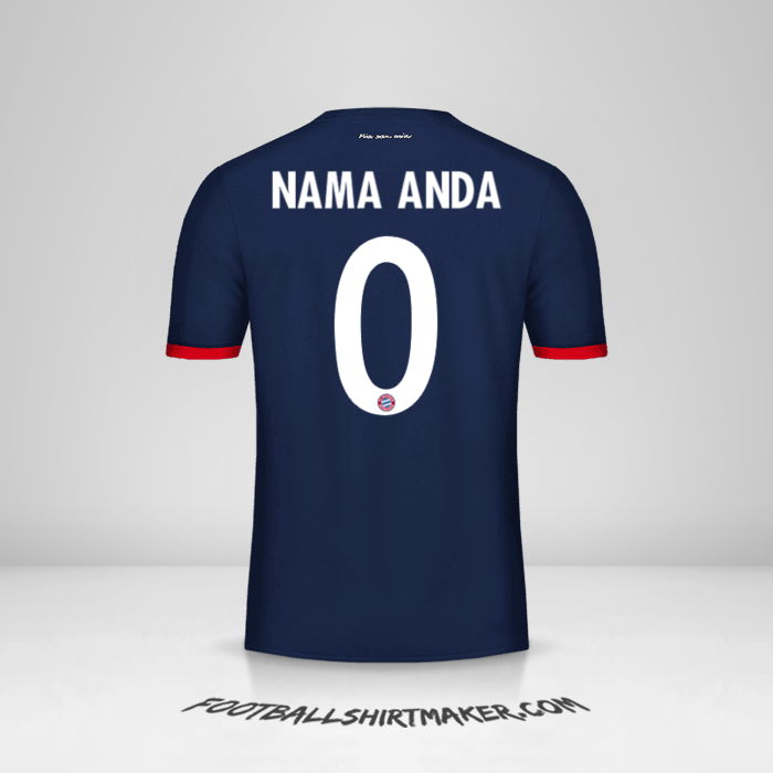 Jersey FC Bayern Munchen Cup 2017/18 II -  nama anda - 0