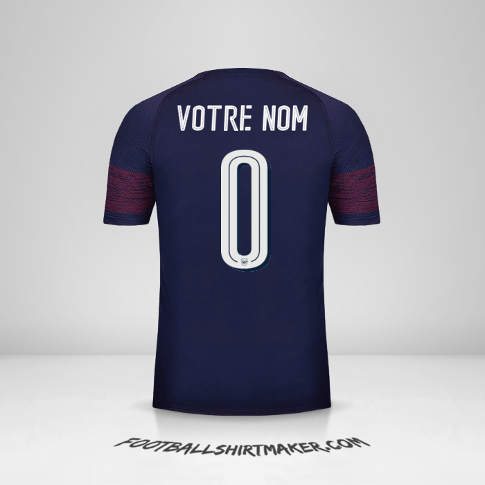 Maillot Arsenal Cup 2018/19 II -  votre nom - 0
