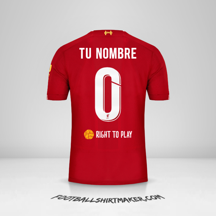 Camiseta Liverpool FC Cup 2019/20 -  tu nombre - 0