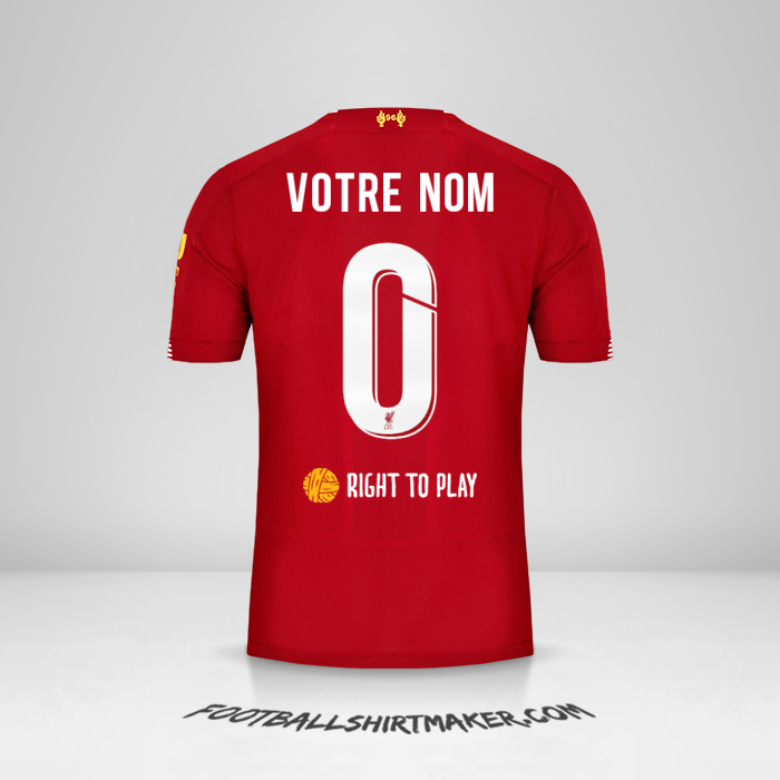 Maillot Liverpool FC 2019/20 Cup -  votre nom - 0