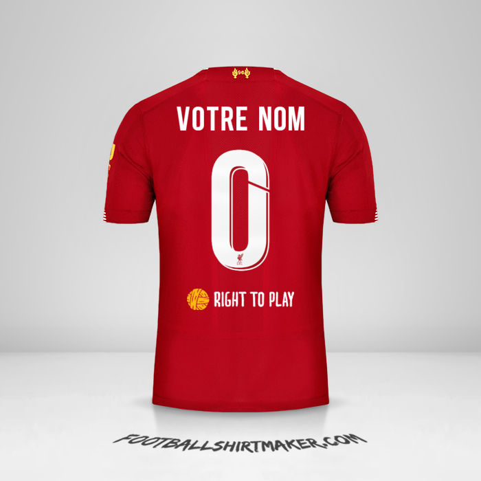 Maillot Liverpool FC Cup 2019/20 -  votre nom - 0