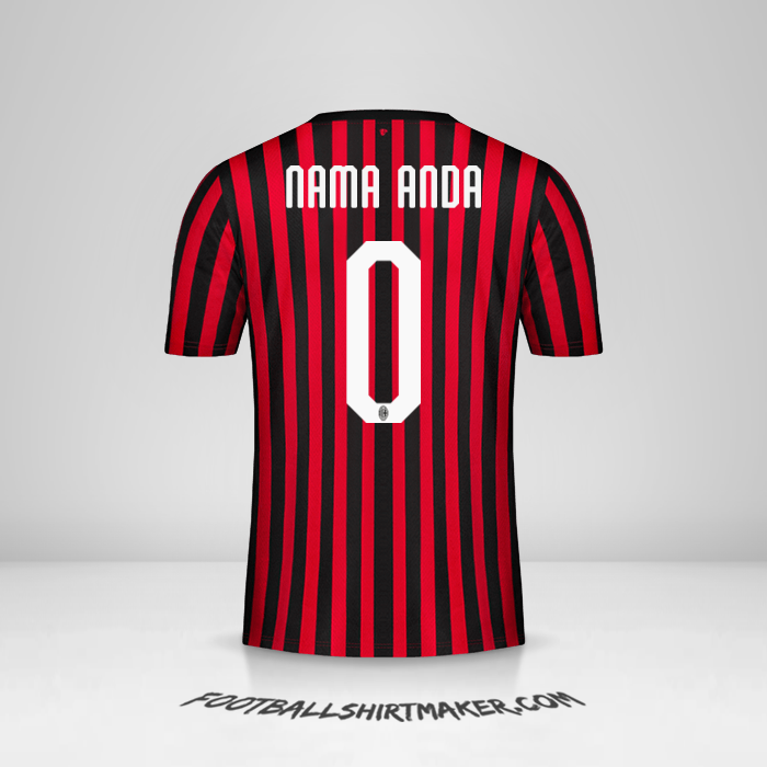 Jersey AC Milan 2019/20 -  nama anda - 0