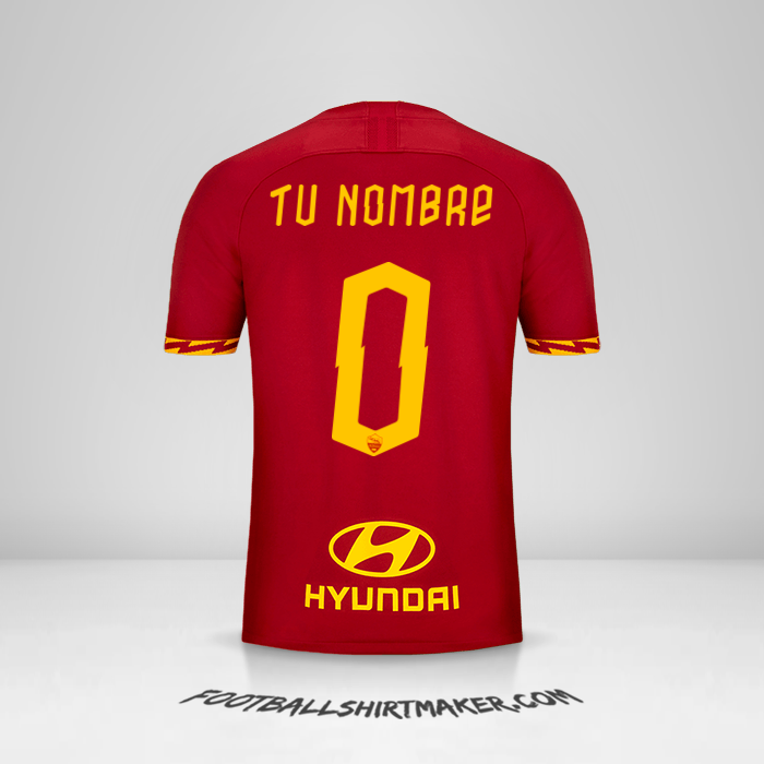 Camiseta AS Roma 2019/20 -  tu nombre - 0