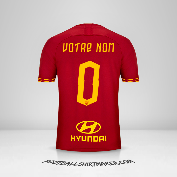 Maillot AS Roma 2019/20 -  votre nom - 0
