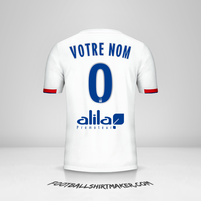 Maillot Olympique Lyon 2019/20 -  votre nom - 0