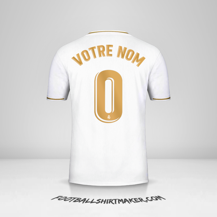 Maillot Real Madrid CF 2019/20 -  votre nom - 0