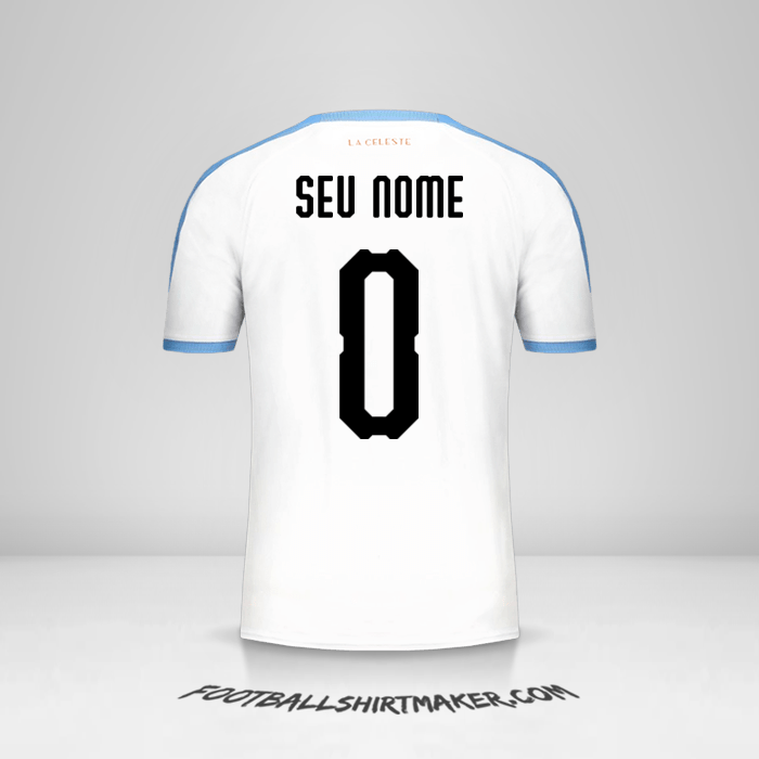 Camisa Uruguai Copa América 2019 II -  seu nome - 0