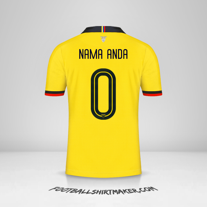 Jersey Ekuador 2019 -  nama anda - 0