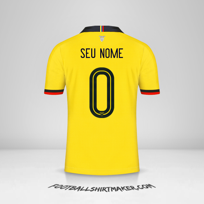 Camisa Equador 2019 -  seu nome - 0