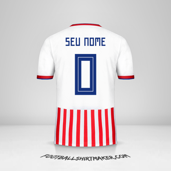 Camisa Paraguai 2018/19 -  seu nome - 0
