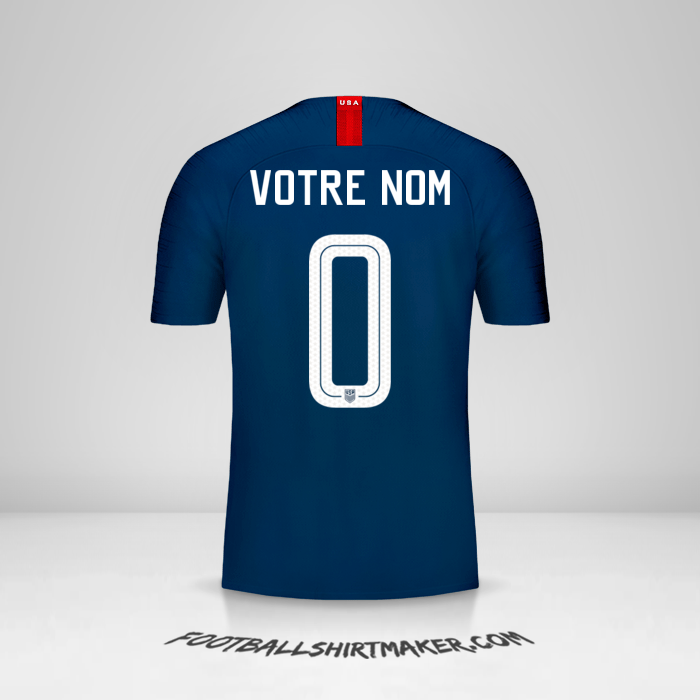 Maillot États-Unis 2018 II -  votre nom - 0