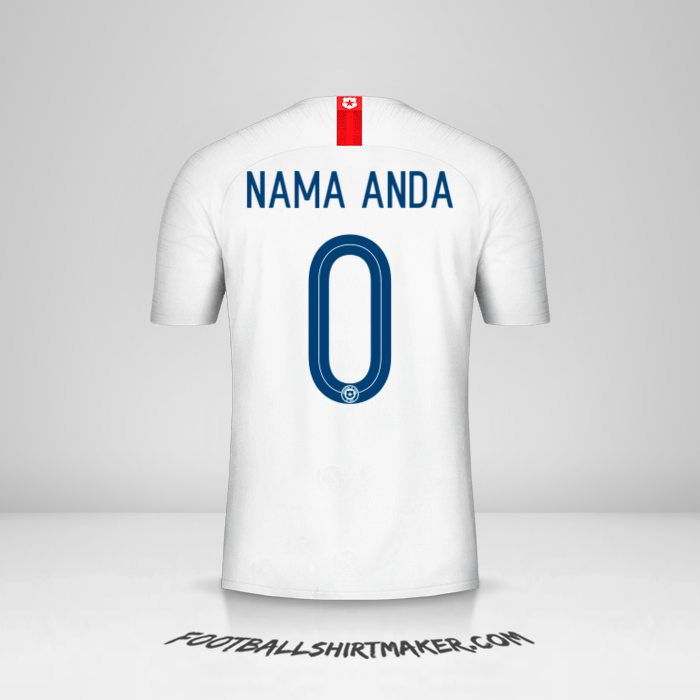 Jersey Cile 2018/19 II -  nama anda - 0