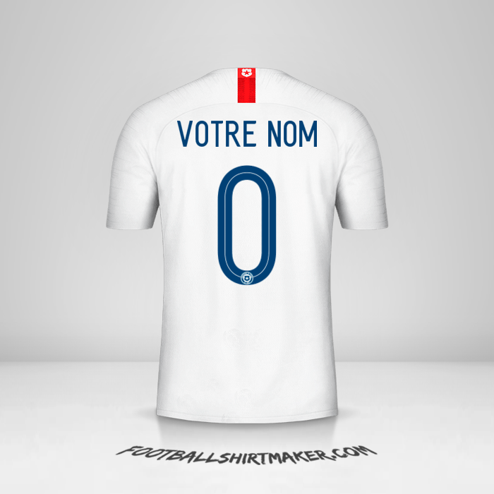 Maillot Chili 2018/19 II -  votre nom - 0