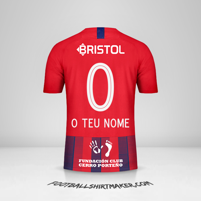 Camisola Club Cerro Porteño 2019 -  o teu nome - 0
