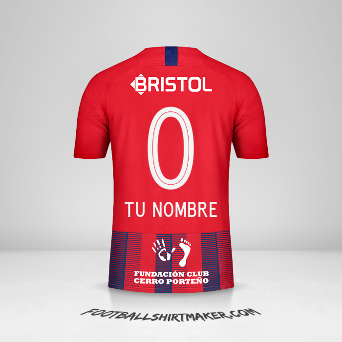 Camiseta Club Cerro Porteño 2019 -  tu nombre - 0