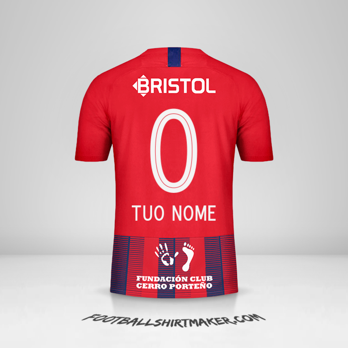 Maglia Club Cerro Porteño 2019 -  tuo nome - 0