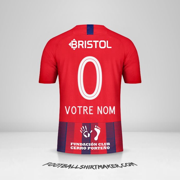 Maillot Club Cerro Porteño 2019 -  votre nom - 0