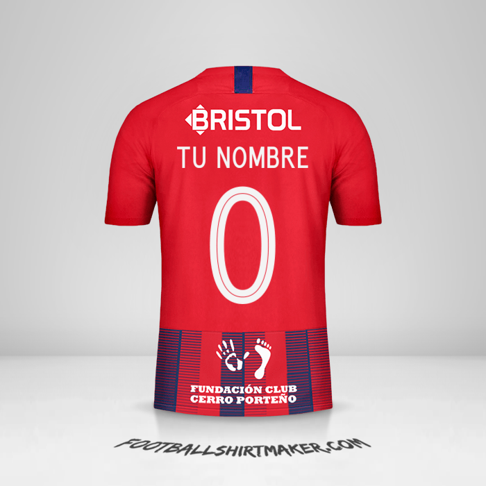 Camiseta Club Cerro Porteño Libertadores 2019 -  tu nombre - 0