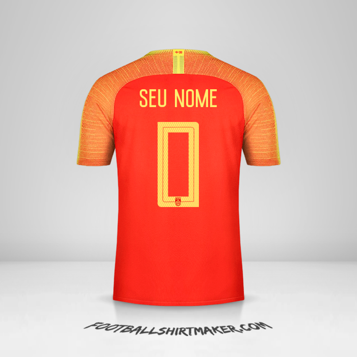 Camisa China 2018/19 -  seu nome - 0