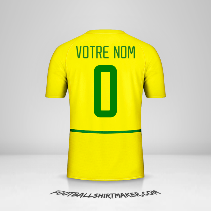 Maillot Brésil 2002/04 -  votre nom - 0