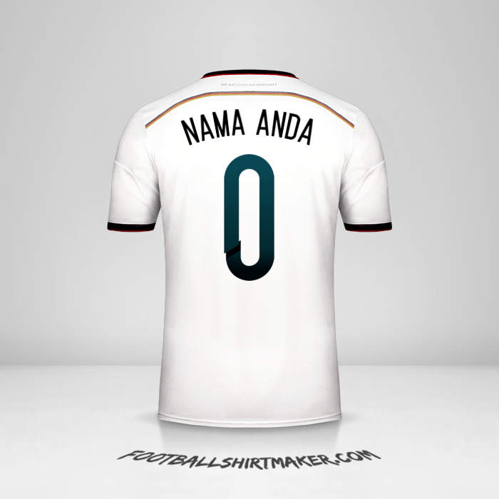 Jersey Jerman 2014 -  nama anda - 0