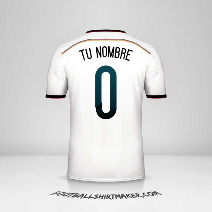 Jersey Alemania 2014 -  tu nombre - 0