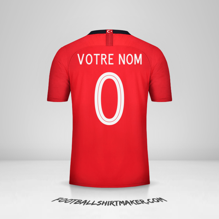 Maillot Turquie 2018/19 -  votre nom - 0