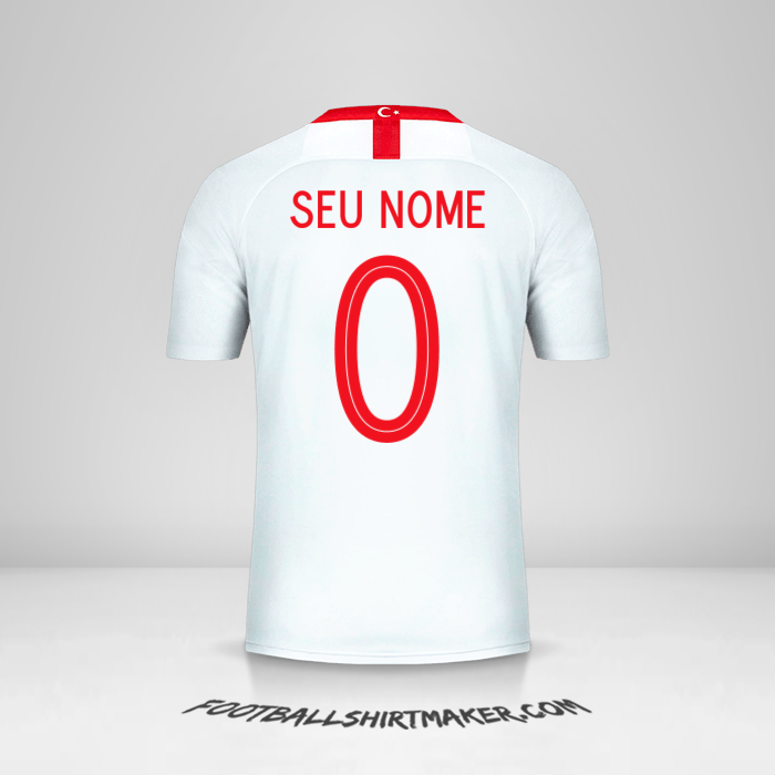 Camisa Turquia 2018/19 II -  seu nome - 0