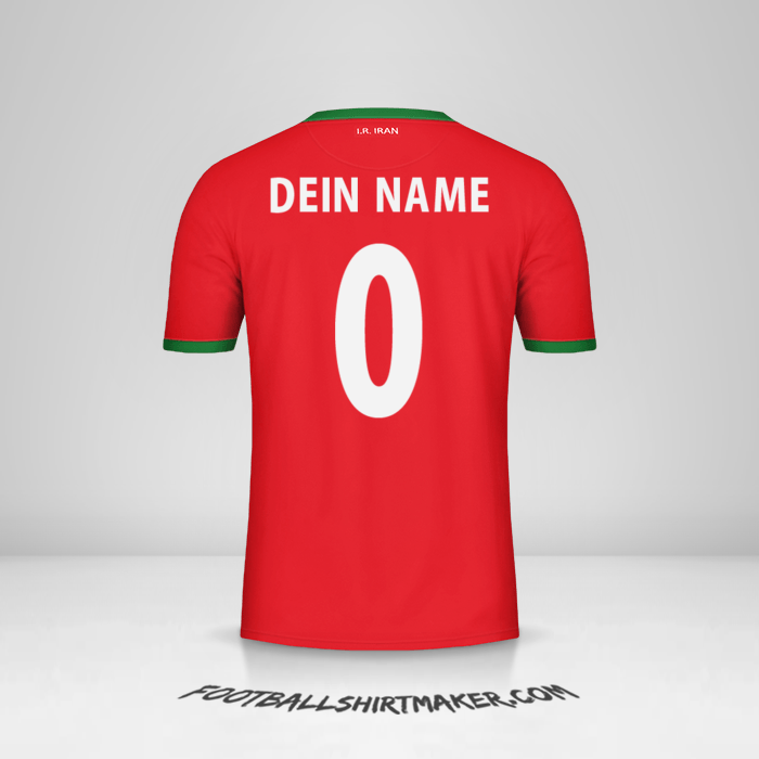 Trikot Iran 2014 II -  dein name - 0