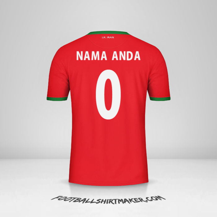 Jersey Iran 2014 II -  nama anda - 0